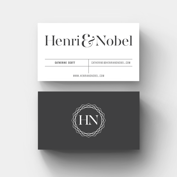 henri and nobel business card